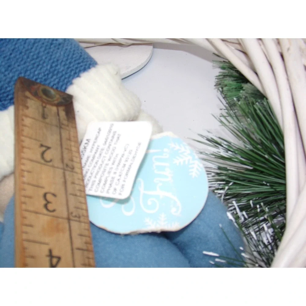 Welcome Santa wood wreaths for inside or outside use Blue